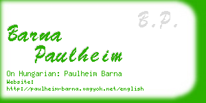 barna paulheim business card